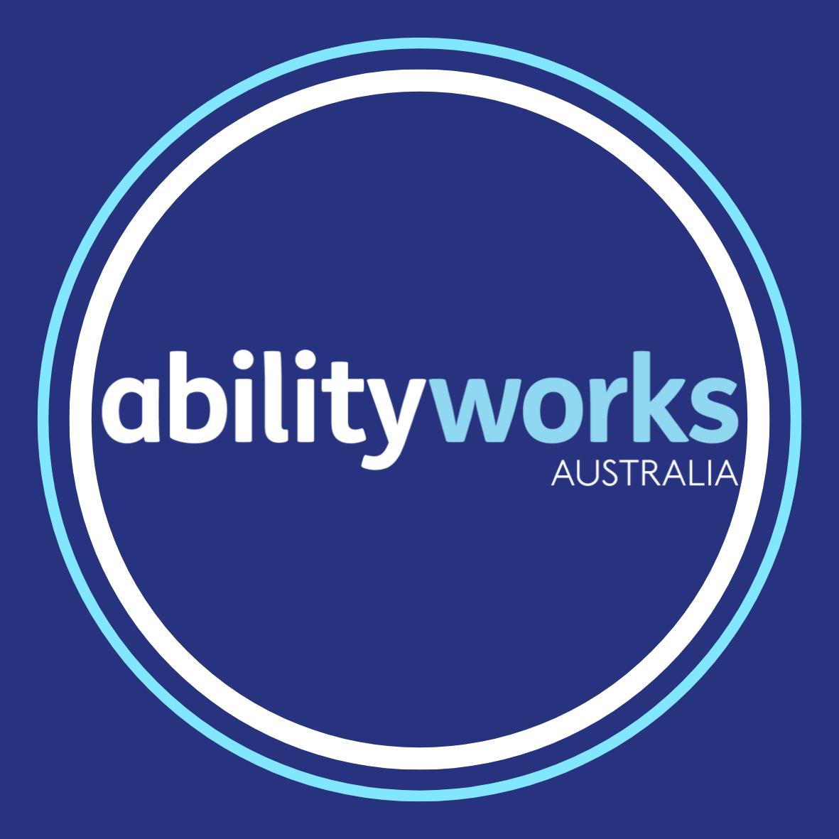 ability works Australia logo sits within a circle