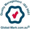 ISO 9001 Quality Management - logo from Global Mark auditor
